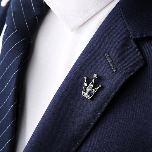 Kamalan (Kamalun) Crown Suit Brooch Men Men de poing d'usure formelle Collier Collier Bouton Collier Badge haut de gamme Accessoires