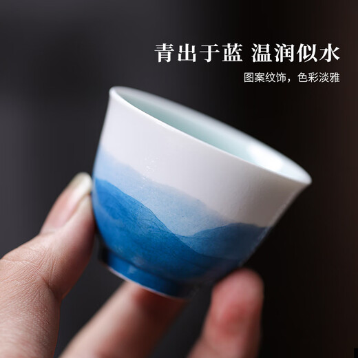 Jingdezhen (jdz) Ceramic Tea Set Home Office Kung Fu Tea Set Complete Set Chinese Teapot High-end Housewarming Gift Alpine Flowing Water