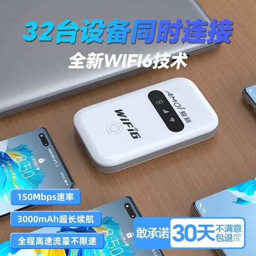 Xiaoxun Smart Portable Wireless WiFi Monthly Rent 9.9 Mobile 5G Network Power Bank Unlimited Traffic Internet Portable Universal Wif6 Three Netcom 2025 New Smart Car Nationwide Universal Full Netcom Top Edition - Free 1 Year Data - Dual-band Dual-Core