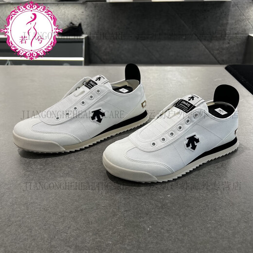 Descente 24 Sommer Männer und Frauen lässig faule Leinwandschuhe D4231LSN14 D4232LSN14 D4232LSN14-PW Pink White Women's Style 38.5