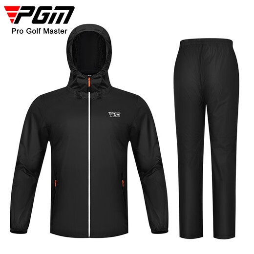 PGM高尔夫套装男款雨衣防雨全身装备上衣裤子整套服装 YF689-黑色 2XL