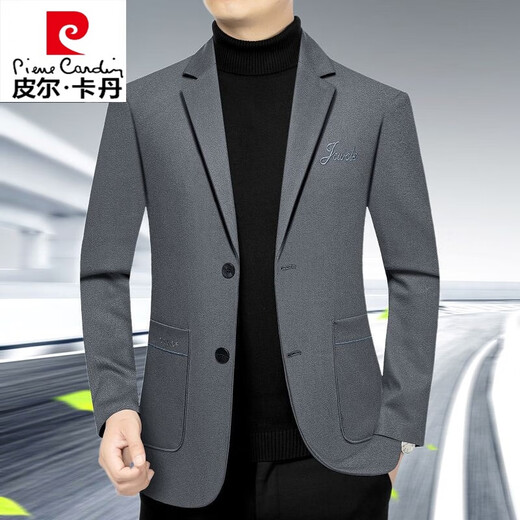 Pierre Cardin High-End Wolle Casual Anzug Männer Slim Business Anzug Jacke Herren Frühling und Herbst mittleren Western Kleidung Ziegelstein Red 170/88a