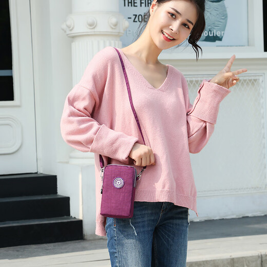 Ye Yu is suitable for 2 zipper mobile phone bag, shoulder bag, crossbody bag, arm bag, women's casual small bag, large capacity, mobile phone, money, keys, sports, black #2 zipper