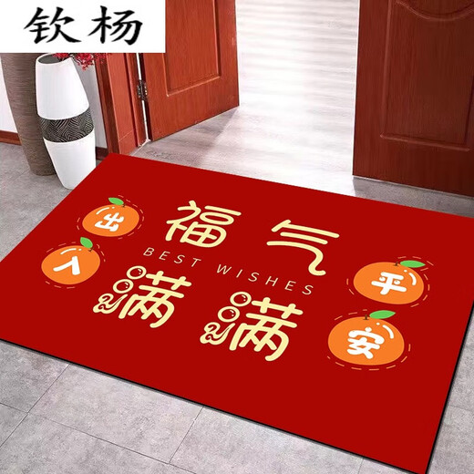Yang Dao diatom mud floor mat entrance door mat red door mat household stain-resistant anti-slip mat festive new house door carpet access safe P1 60x90cm (soft diatom mud)