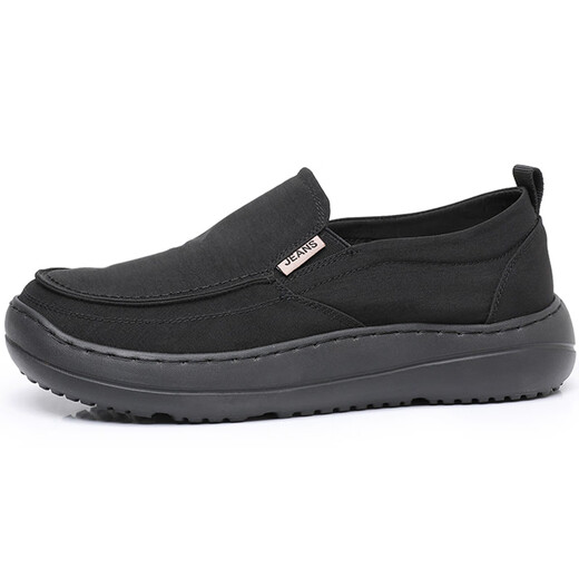 Qianpai alter Peking-Stoffschuhe Herrenschuhe ein Fuß weicher Sohle Nicht-Schlupf-Freizeitschuhe die ganze Saison Leichte, atmungsaktiv