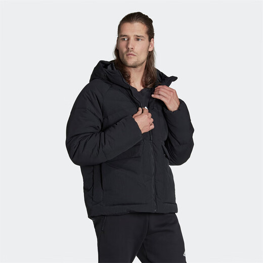 阿迪达斯 （adidas）外套男装冬款加厚保暖棉服户外运动连帽外套羽绒服夹克HN9930 HN9930 2XL 185/108A