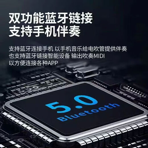 Tianhaiyin foreign trade export new electric wind instruments for middle-aged and elderly people complete collection of saxophone electronic wind flute for beginners new model bright black standard + 2 mouthpieces