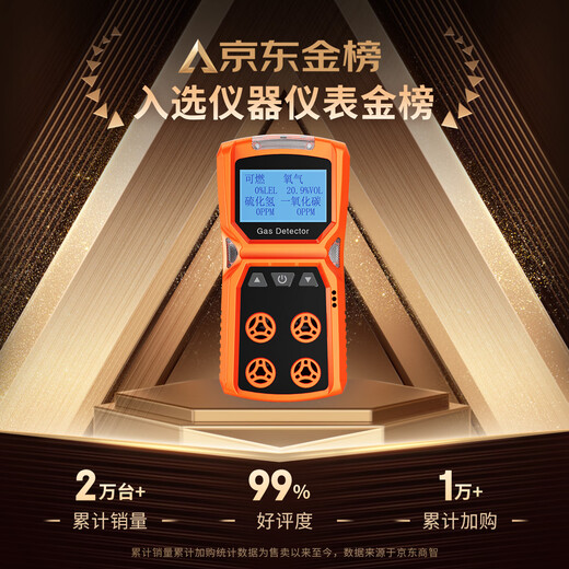 EDKORS four-in-one gas detector combustible oxygen carbon monoxide hydrogen sulfide limited space harmful gas alarm