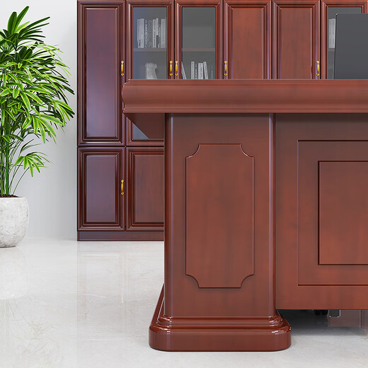 Welding axe (HANAXE) Chinese style boss desk desk president desk high-end atmospheric paint desk 160*80cm including side cabinets and activity cabinets