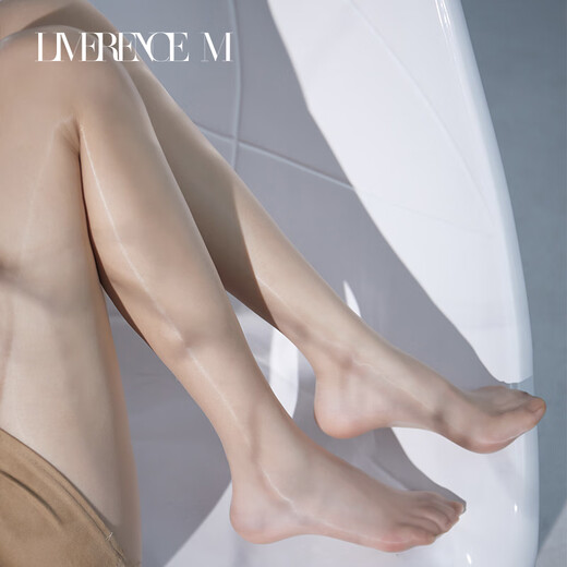 Lai Mi Runsi Aurora stockings with crotch opening, ultra-thin, silky, no-take-off, sexy and shiny pantyhose, black, crotch opening, one size fits all