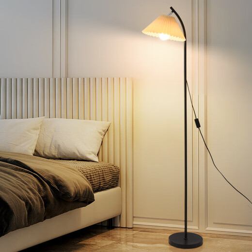 Falten-Stehlampe postmoderne kreative Wohnzimmerlampe warme Atmosphäre Schlafzimmer Bettlampe Zhongshan Lampe 1396-Drei Farben-12W