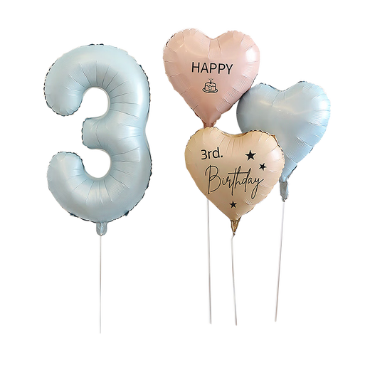 
Very happy birthday party digital balloon scene layout large-size photo props for boys, girls and children aged one year old retro blue love combination-digit 2
