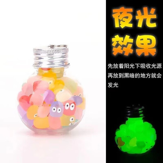 Аксессуары для мультфильмов смолы мини -светящиеся мелочи DIY светящиеся цветные маленькие угольные шарики детские настольные настольные украшения
