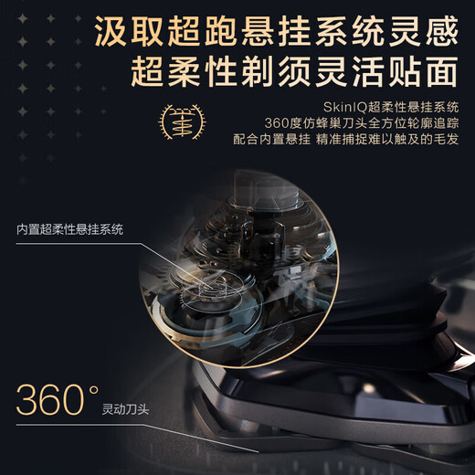 飞利浦（PHILIPS）剃须刀SkinIQ肌能感应奢享高端蜂巢9系整机进口送男友送老公 父亲 【高端奢享9系】SP9871