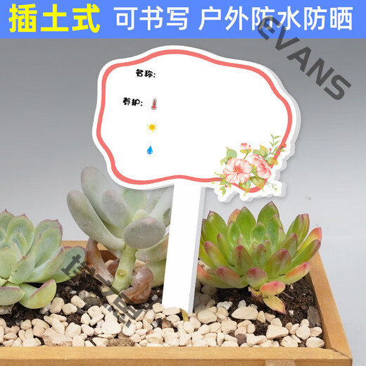 Xushansi Kindergarten Simulation Pot Brand Gardening Simulation Flower Pot Simulation Label Signage Succulent Care Brand DIY Handmade YHCD-32 10x16cm