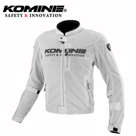 
KOMINE SAFETY/INNOVATION Summer full mesh knight jacket light weight anti-fall minimalist style motorcycle riding suit men and women JK-171 Silver 2XL