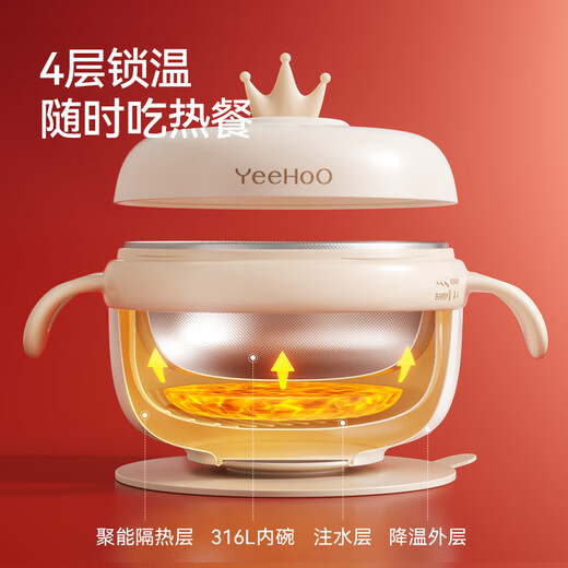 英氏（YEEHOO）宝宝餐具碗辅食勺喝水水杯吃饭辅食勺餐具勺礼盒套装