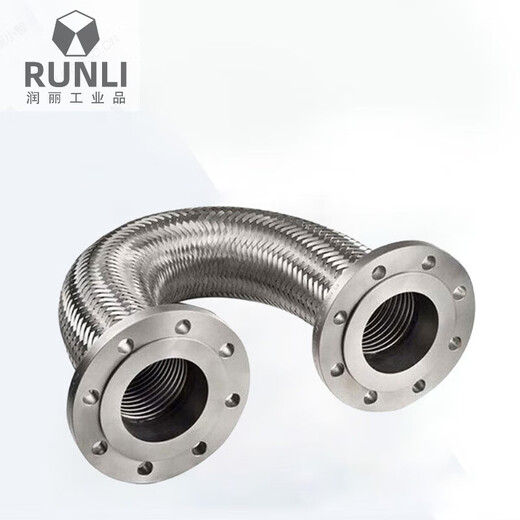 Huili custom flange metal hose 304 stainless steel soft connection bellows industrial hose DN25*300MM carbon steel method