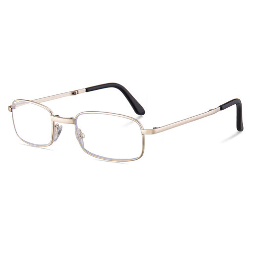 Sober reading glasses for men and women unisex folding anti-blue light reading glasses for the elderly 1105A gold 200 degrees