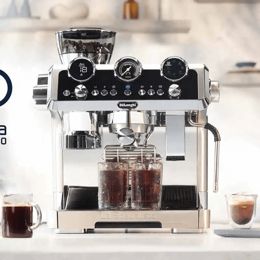 
Delonghi Delong Coffee Machine EC9865 Ultimate Silver Knight Cold Brew Coffee Household Small Semi-Automatic Bean Grinding Extraction Integrated