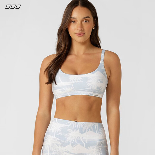 LORNA JANEL OrnaJane yoga Pilates training sports bra vest shorts ALOHA beautiful back push-up shockproof women's LJ tropical print S