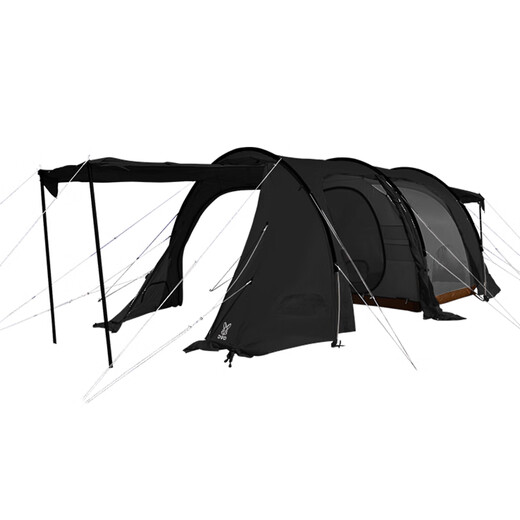 DOD Japanische exquisite Außencamping- und Picknick-Regenschutz Sonnenschutz Pergola Tunnel Zelt Four Seasons T3-688-TN Schwarz T3-688-BK