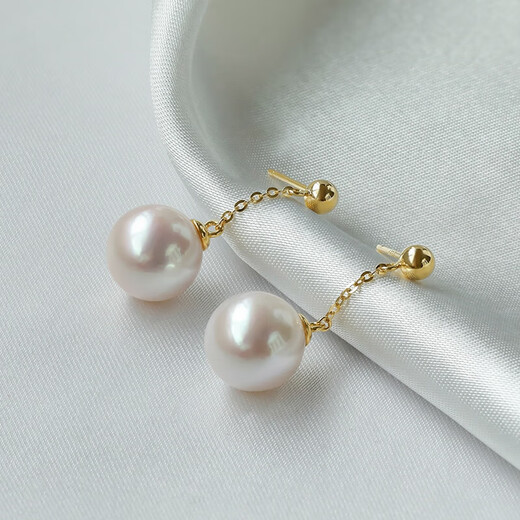 Queen of Pearls Elegant 10-11mm Freshwater Pearl Earrings Fashionable Freshwater Pearl Earrings for Girlfriend’s Birthday Gift