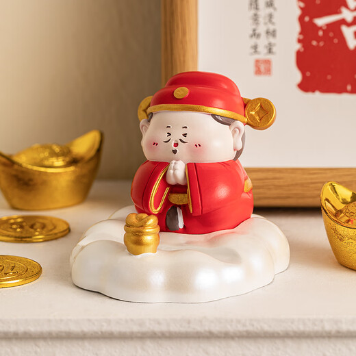 Qi Le's birthday gift for women, creative God of Wealth mobile phone holder for boyfriend, practical companion gift, desk decoration, work station decoration, God of Wealth mobile phone holder