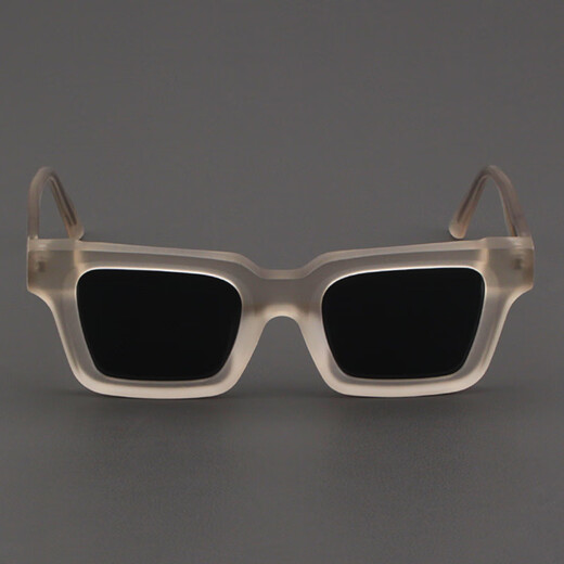 MOSCOT LEMTOSH太阳镜女款 复古磨砂透明黄色粗厚框眼镜 欧美板材方形偏光墨镜男 磨砂透明黄色框+偏光灰色镜片