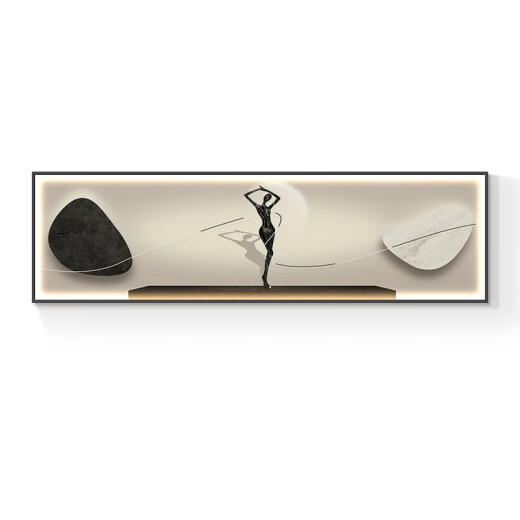 Abstract character bedroom bedside decoration painting light luxury feeling master bedroom second bedroom room background wall hanging painting hotel pattern JD15253 200*60cm suitable for 2 meters bed or living room