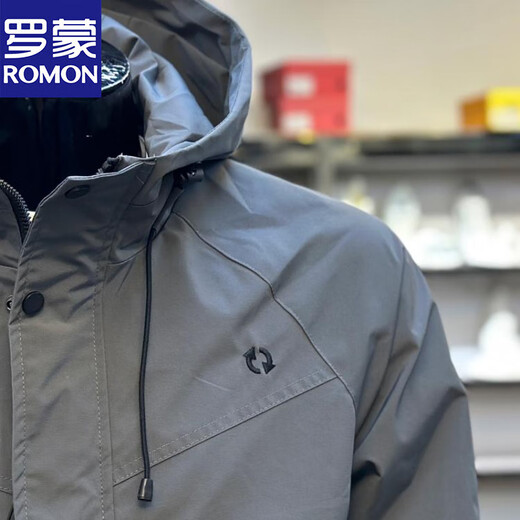 Luo Meng high-end jacket men's spring and autumn trendy gray loose fashion versatile young men's windproof handsome jacket gray XL recommended 140-160 Jin Jin is equal to 0.5 kg