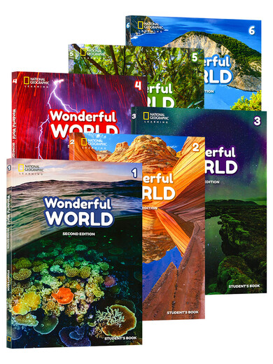 美国地理新版WonderfulWorld123456级别缤纷世界1-6年级美国小学英语教材英文原版教材我们的奇妙世界英文课 Wonderful World 5级别(书本+练习