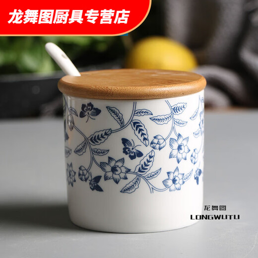 Hua'anjia Oil Spicy Jar Ceramic Mixing Jar Salt Jar Sugar Jar Vinegar Pot Semen Oil Jar Seasoning Jar Salt Jar Oil Spill Ancient Shape