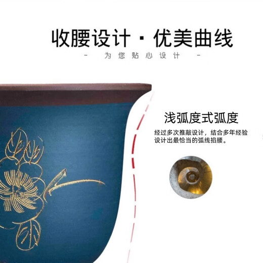 时光旧巷紫砂大花盆兰花盆陶盆大口径种树陶瓷紫沙盆盆景盆陶瓷绿萝花盆 两个695大中【直径30.5+26.5cm】