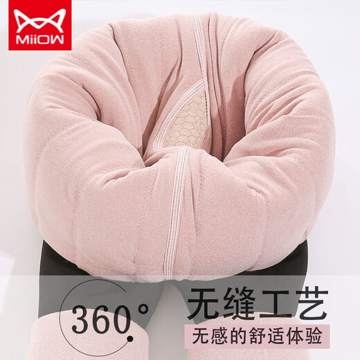 MiiOW winter silk cotton pants women's outer wear plus velvet thickened leggings high-waisted one-piece northeastern extra thick super thick warm pants cow mulberry silk-650g M 100-120Jin Jin equal to 0.5kg can be worn