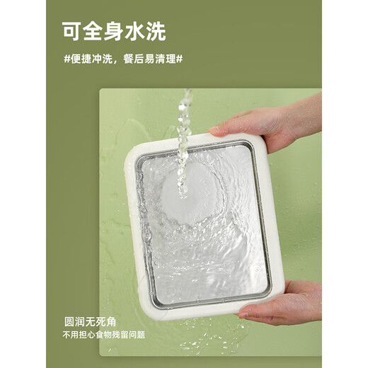 炒酸奶机家用小型冰淇淋机自制diy高颜值炒冰盘炒冰机不插电 升级款抹茶绿