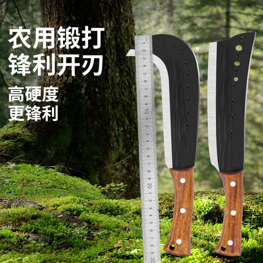 Dedong firewood cutting knife sickle high manganese steel household special machete for wood splitting logging tree felling knife manual farm tool artifact wood knife forged manganese steel straight head