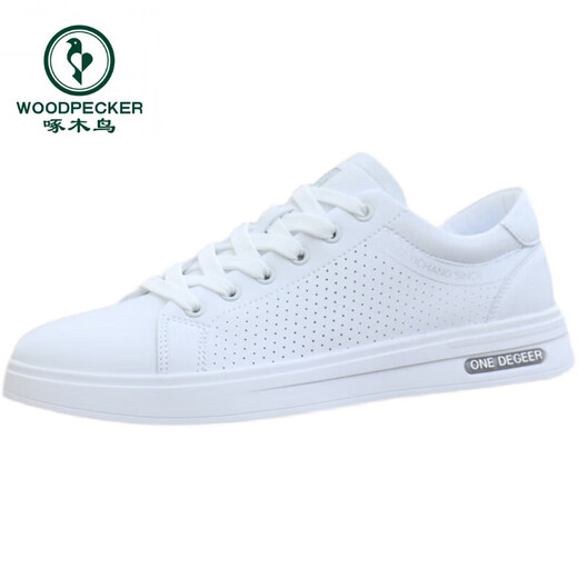 Spechts Sommer neue Schuhe für Männer Sommer Neue vielseitige atmungsaktive trendige weiße Schuhe Freizeitbrettschuhe für Männer Schwarz Y-K9859 40