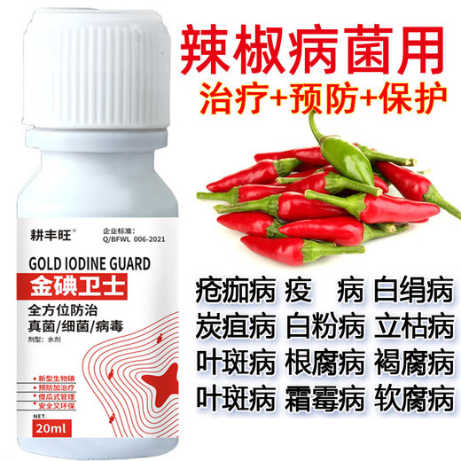 Gengfengwang pepper special agent, pepper disease medicine, gray mold early and late blight, wilt, downy mildew virus disease, pepper medicine 100ml (5 acres)
