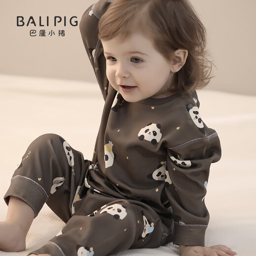Bali Pig Baby Pyjamas Spring and Automne Boys Home Clothes Girls Girls Two-Piece Set Infant and Toddler Vêtements Children's Suit Happy Duck 100