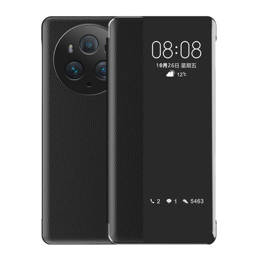 Gullfoss 荣耀magic6手机壳荣耀magic6pro商务保护套翻盖式至臻版皮套防摔视窗休眠 臻选纳帕皮【黑色】翻盖式视窗皮套 荣耀 Magic6Pro
