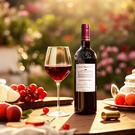 Moborough Bordeaux AOC Trockener Rotwein Jianfa Weinindustrie Französische Originalflasche importiert Merlot Cabernet Sauvignon gemischte Vatertag 750 ml 6 Flaschen
