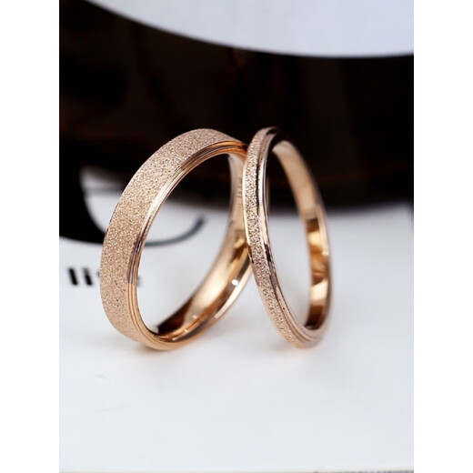 DL 1998 Fat Donglai same style 18K gold frosted ring for women AU750 rose gold men and women couple tail ring color gold pair ring free 2MM rose gold frosted ring No. 6 is equivalent to No. 12 and No. 13