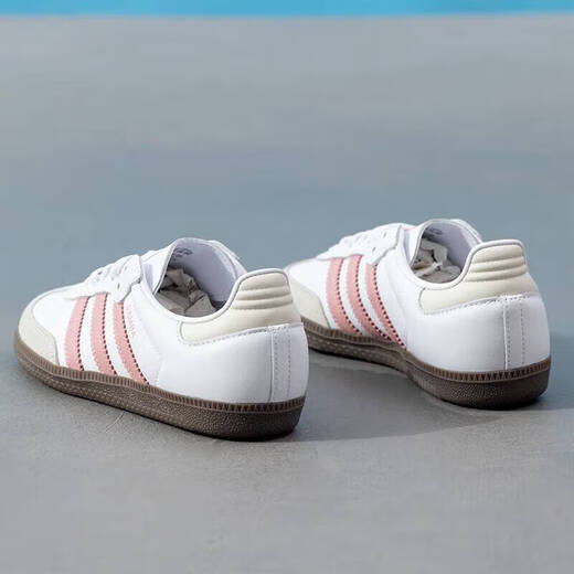 阿迪达斯 （adidas）官方舰店休闲鞋女鞋2025夏季新款三叶草运动鞋SAMBA德训鞋板鞋 JI2677白/奇迹紫粉/汉玉白 38