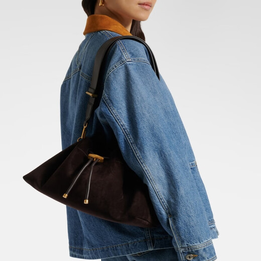 Jimmy Choo [chinesisches Valentinstagsgeschenk] Bon Bon S Wildleder Bucket Bag P00992370 Brown Unified Code