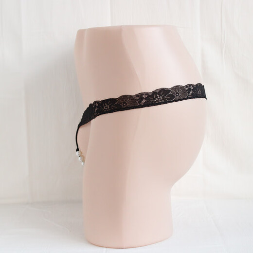 Private Shang Men's bead chain ring hollow underwear Men's sexy thong T-pants lace underwear One size fits all within 160 Jin [Jin equals 0.5 kg]