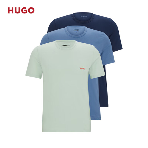 HUGO【打底T恤三件套】男士春夏棉质徽标短袖T恤 983 2XL