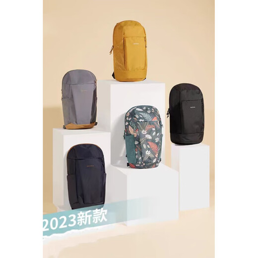 Decathlon (Decathlon) Rucksack Rucksack für Frauenschule für Männer, die kleine Rucksack für Schüler Reisen 10-Liter-Außenbeutel Marine Blue-10L-ohne Seitenbeutel 10 l (für Erwachsene und Kinder)