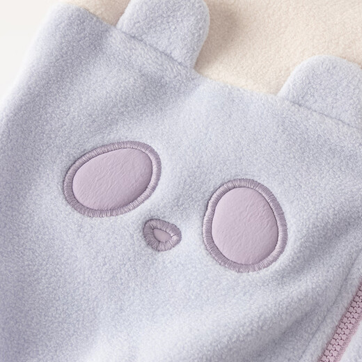 DAVE&BELLA children's polar fleece jacket girls' clothes hooded boys' tops 2025 autumn new children's clothing baby outerwear purple ready stock 100 cm (recommended height 90-100cm)