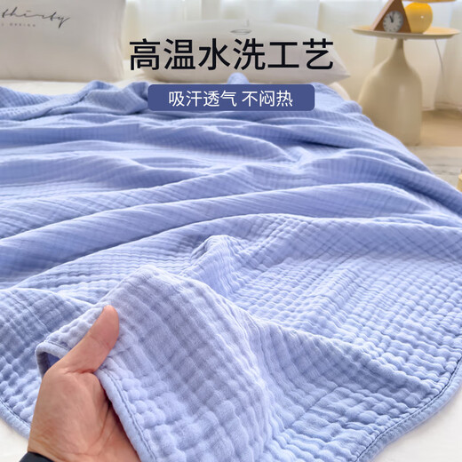 Ruyi (RUYI) six-layer gauze towel quilt, pure cotton, adult pure cotton, children's baby gauze cover blanket, sofa blanket, air conditioning quilt, pink 150*200cm